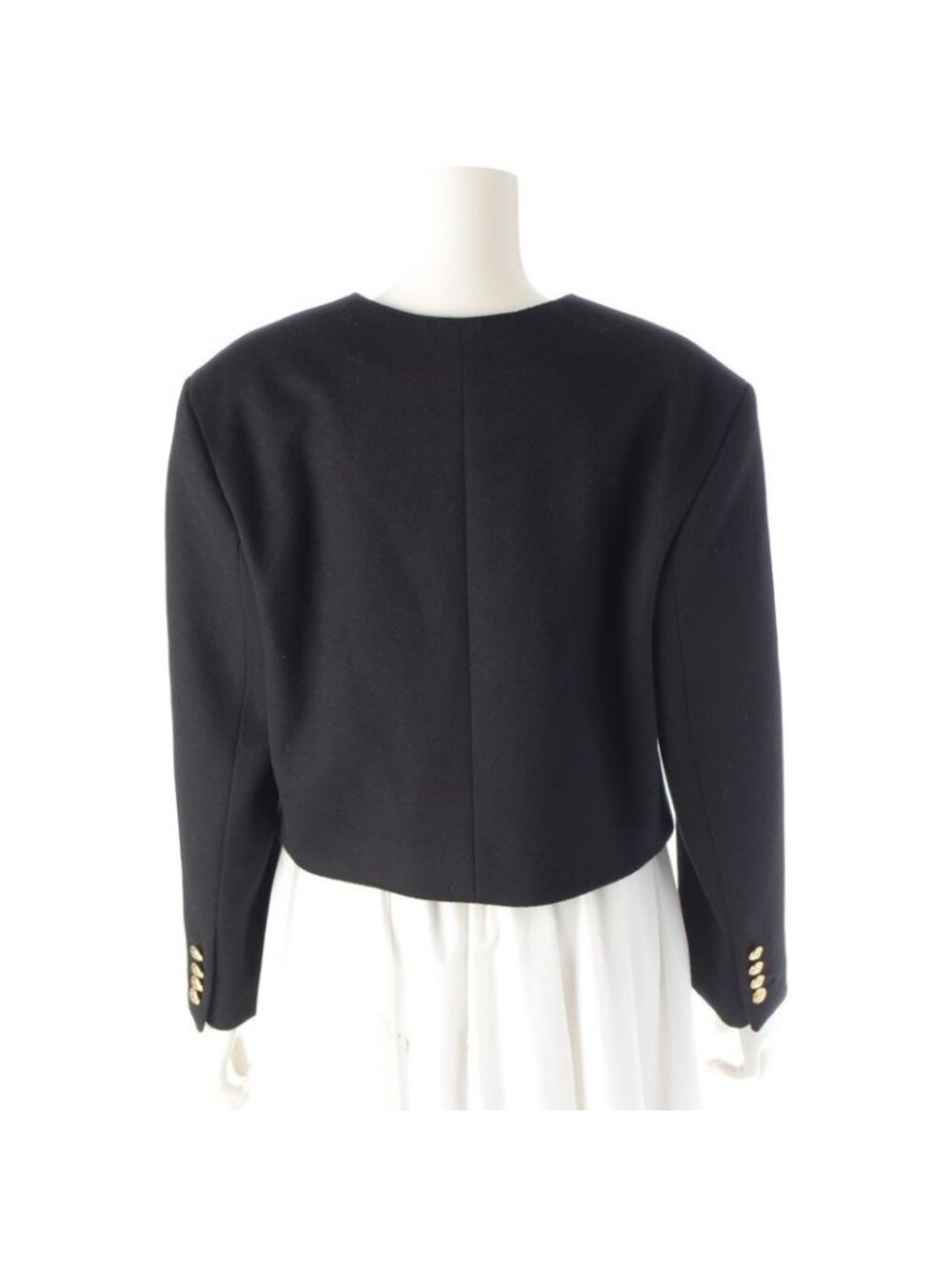 Celine Wool Triomphe Button Loose Military Jacket Black 34 - Picture 4 of 10